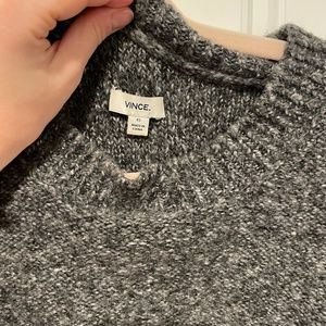 Vince Heathered Gray Knit Crewneck Sweater